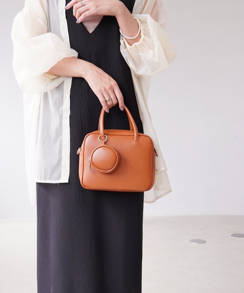 IAMUSE（アイアミューズ）の「スクエアボストンバッグ S0682【IAMUSE】（ショルダーバッグ・レディース・ブラック/アイボリー/ブラウン・FREE）」の18枚目の写真