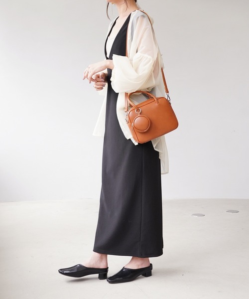 IAMUSE（アイアミューズ）の「スクエアボストンバッグ S0682【IAMUSE】（ショルダーバッグ・レディース・ブラック/アイボリー/ブラウン・FREE）」の19枚目の写真