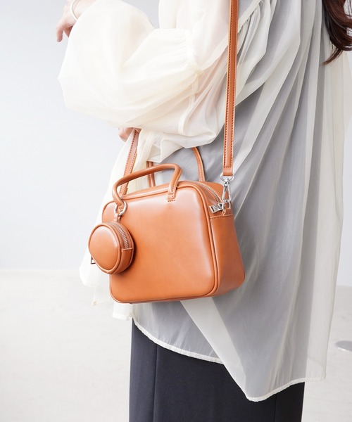 IAMUSE（アイアミューズ）の「スクエアボストンバッグ S0682【IAMUSE】（ショルダーバッグ・レディース・ブラック/アイボリー/ブラウン・FREE）」の20枚目の写真