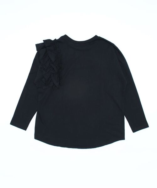 Fashion Letter(ファッションレター)の「フリルショルダーカットソー(Tシャツ/カットソー・レディース・オフホワイト/ライトベージュ/ブラック/カーキ・M~L/LL~3L/4L~5L)」の5枚目の写真