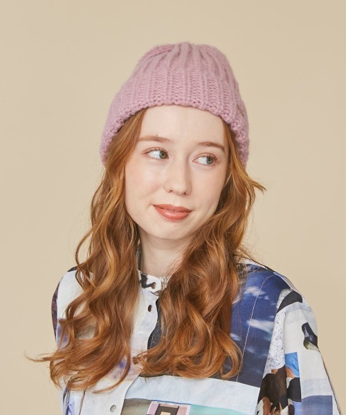 kaorinomori(カオリノモリ)の「kaorinomori エニーニット(ニットキャップ/ビーニー・レディース・ブラック/ホワイト/ピンク/ライトグリーン・FREE)」の4枚目の写真