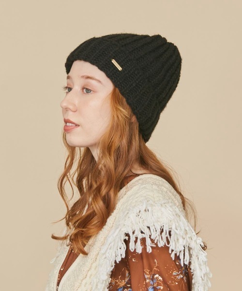 kaorinomori(カオリノモリ)の「kaorinomori エニーニット(ニットキャップ/ビーニー・レディース・ブラック/ホワイト/ピンク/ライトグリーン・FREE)」の11枚目の写真