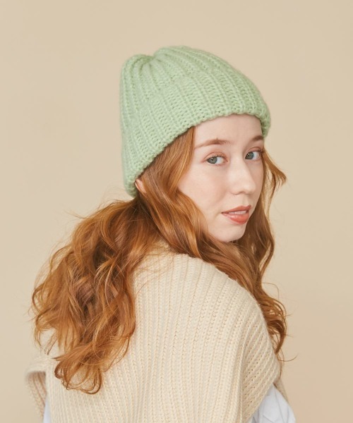 kaorinomori(カオリノモリ)の「kaorinomori エニーニット(ニットキャップ/ビーニー・レディース・ブラック/ホワイト/ピンク/ライトグリーン・FREE)」の16枚目の写真