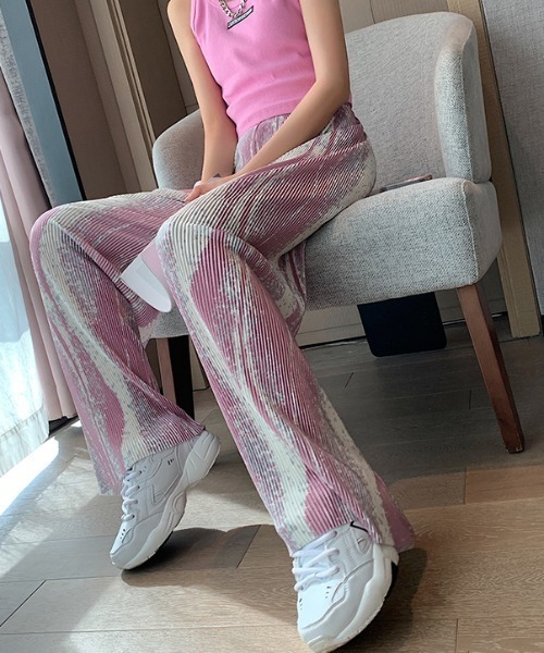 .KOM(ドットコム)の「A'GEM/9 × .kom『.kom/ドットケーオーエム』マルチカラー パターン グラデーション リラックス イージーパンツ(その他パンツ・レディース・A/B/C/D/E・S)」の8枚目の写真