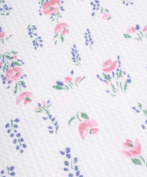 JEMORGAN(ジェーイーモーガン)の「JEMORGAN ワッフル花柄ラグランロングスリーブT(パック入り)(Tシャツ/カットソー・レディース・ホワイト/杢グレー/ナチュラル・FREE/F)」の4枚目の写真