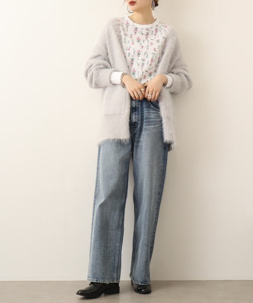 JEMORGAN(ジェーイーモーガン)の「JEMORGAN ワッフル花柄ラグランロングスリーブT(パック入り)(Tシャツ/カットソー・レディース・ホワイト/杢グレー/ナチュラル・FREE/F)」の21枚目の写真