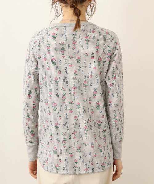 JEMORGAN(ジェーイーモーガン)の「JEMORGAN ワッフル花柄ラグランロングスリーブT(パック入り)(Tシャツ/カットソー・レディース・ホワイト/杢グレー/ナチュラル・FREE/F)」の10枚目の写真