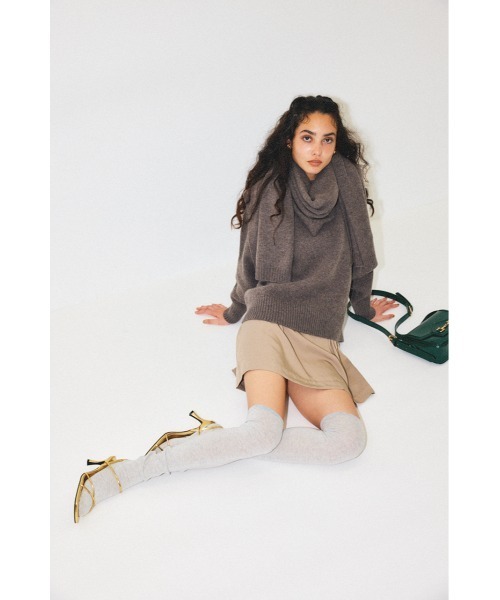 MOUSSY（マウジー）の「TUCK MINI スカート（スカート・レディース・パープル/ブラック/ベージュ・1/2）」の12枚目の写真