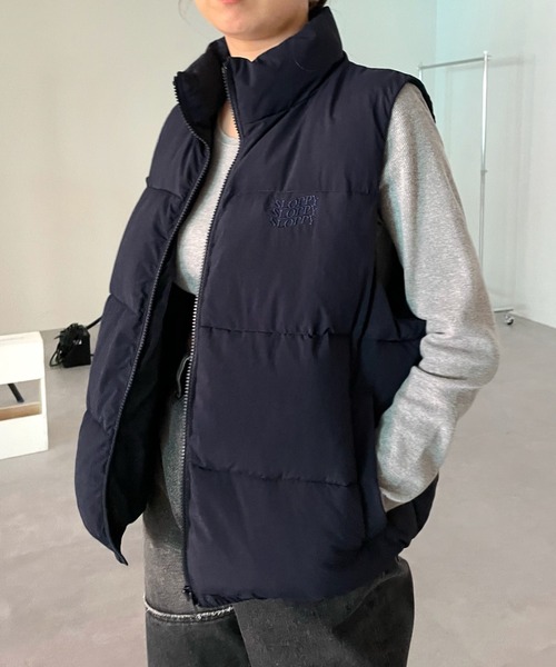 WHO'S WHO gallery（フーズフーギャラリー）の「【SLOPPY/スロッピー】中綿ベスト（ダウンベスト・レディース・ブラック/ベージュ/ネイビー/カーキ/ブルー/ブラック系その他/アイボリー・FREE）」の16枚目の写真