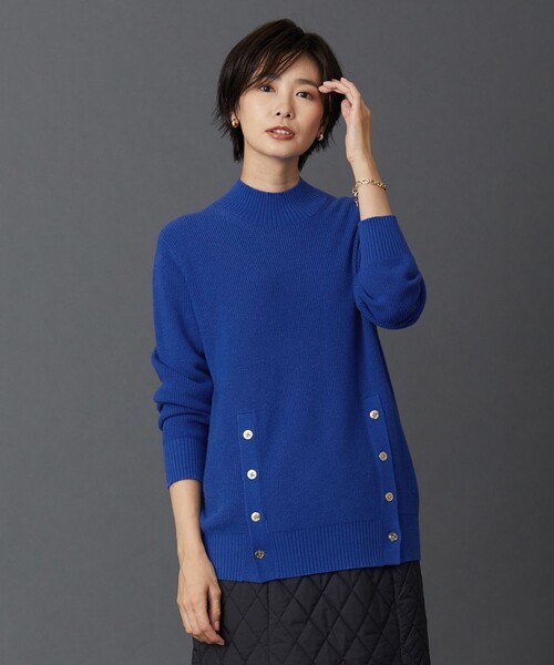 J.PRESS(ジェイプレス)の「【洗える】SEMI WORSTED ハイネック ニット(ニット/セーター・レディース・ブルー系/ブラウン系/ネイビー系/グレー系・MEDIUM/LARGE)」の4枚目の写真