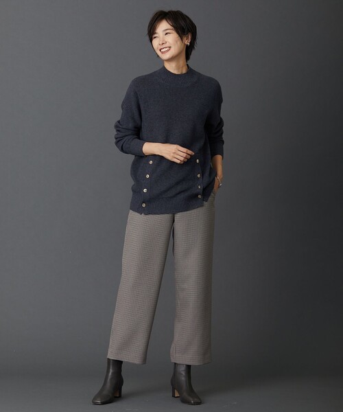 J.PRESS(ジェイプレス)の「【洗える】SEMI WORSTED ハイネック ニット(ニット/セーター・レディース・ブルー系/ブラウン系/ネイビー系/グレー系・MEDIUM/LARGE)」の7枚目の写真