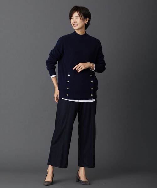 J.PRESS(ジェイプレス)の「【洗える】SEMI WORSTED ハイネック ニット(ニット/セーター・レディース・ブルー系/ブラウン系/ネイビー系/グレー系・MEDIUM/LARGE)」の9枚目の写真