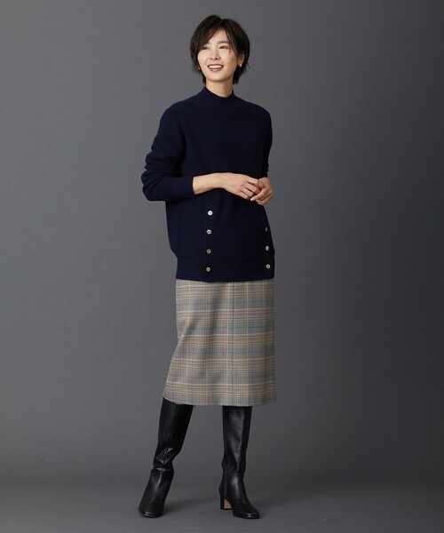 J.PRESS(ジェイプレス)の「【洗える】SEMI WORSTED ハイネック ニット(ニット/セーター・レディース・ブルー系/ブラウン系/ネイビー系/グレー系・MEDIUM/LARGE)」の10枚目の写真