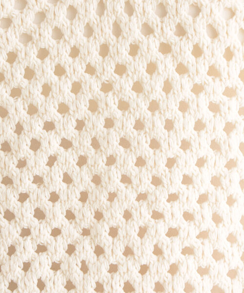 Ray BEAMS(レイビームス)の「Ray BEAMS / メッシュアミ ポロ ニット(ニット/セーター・レディース・ホワイト/レッド系その他・ONE SIZE)」の17枚目の写真