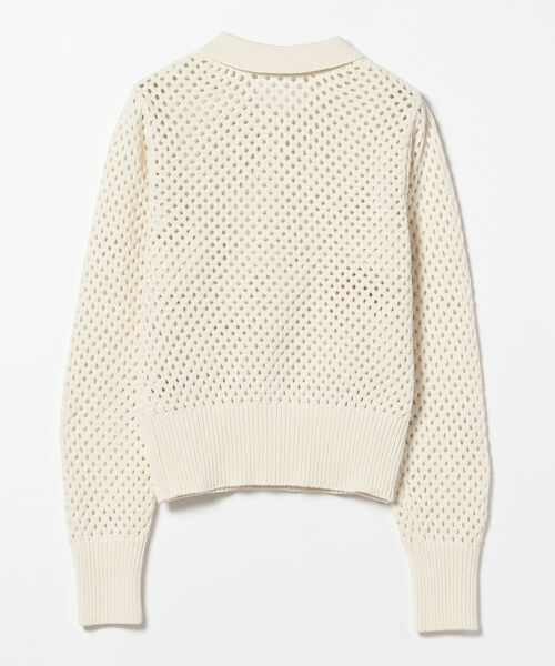 Ray BEAMS(レイビームス)の「Ray BEAMS / メッシュアミ ポロ ニット(ニット/セーター・レディース・ホワイト/レッド系その他・ONE SIZE)」の21枚目の写真