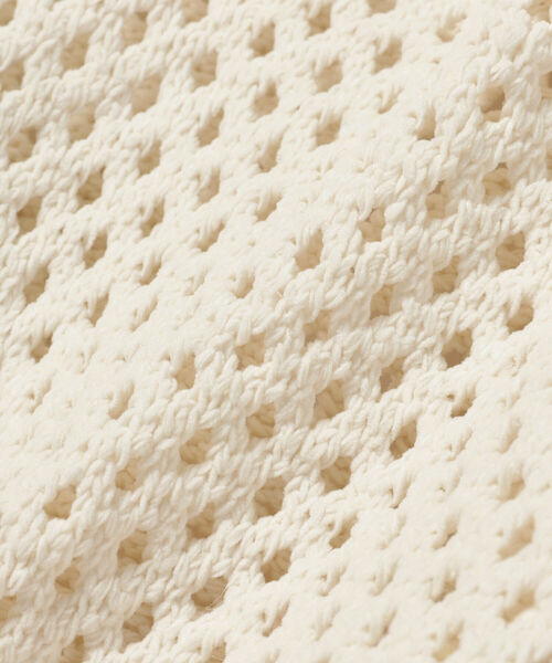 Ray BEAMS(レイビームス)の「Ray BEAMS / メッシュアミ ポロ ニット(ニット/セーター・レディース・ホワイト/レッド系その他・ONE SIZE)」の22枚目の写真