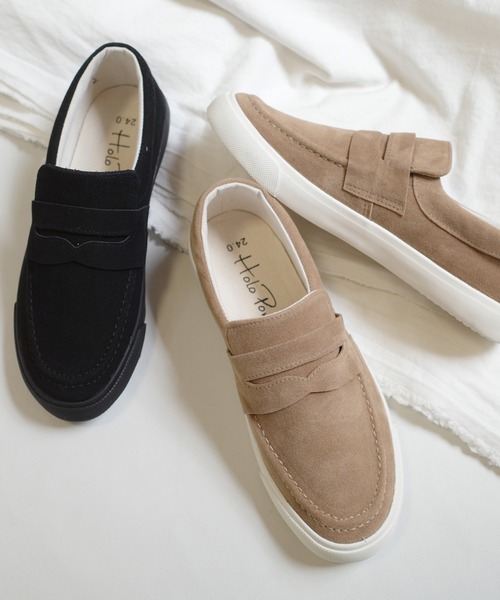 AmiAmi(アミアミ)の「ローファースリッポン(スニーカー・レディース・ブラック/ベージュ・22.5cm/23cm/23.5cm/24cm/24.5cm/25cm)」の10枚目の写真