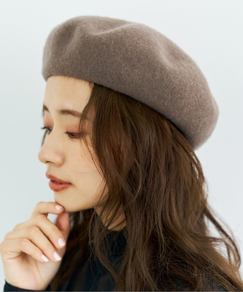 coca（coca）（コカ）の「ベレー帽（ハンチング/ベレー帽・レディース・ブラック/ベージュ/アイボリー・ONE SIZE）」の3枚目の写真