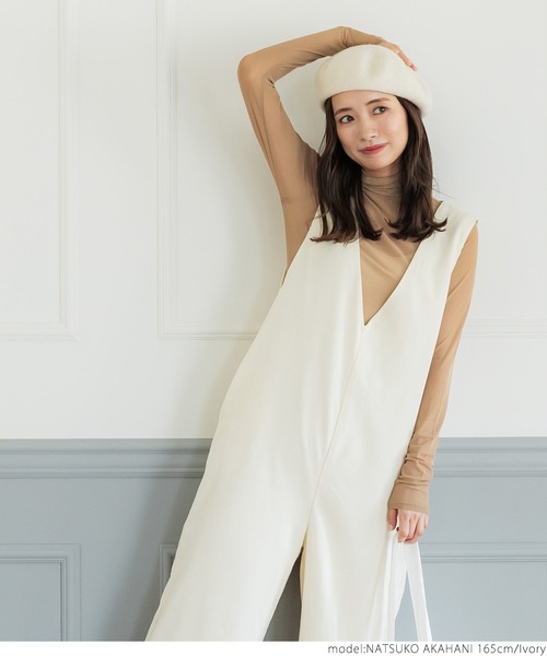 coca（coca）（コカ）の「ベレー帽（ハンチング/ベレー帽・レディース・ブラック/ベージュ/アイボリー・ONE SIZE）」の5枚目の写真