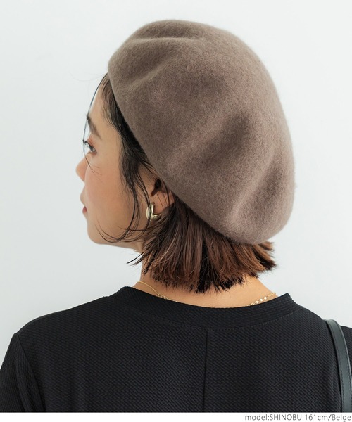 coca（coca）（コカ）の「ベレー帽（ハンチング/ベレー帽・レディース・ブラック/ベージュ/アイボリー・ONE SIZE）」の16枚目の写真
