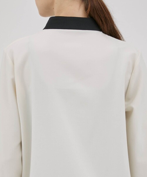 A + TOKYO（エープラストウキョウ）の「バイカラーブラウス（シャツ/ブラウス・レディース・オフホワイト/ピンク/ブラック・2/1）」の10枚目の写真