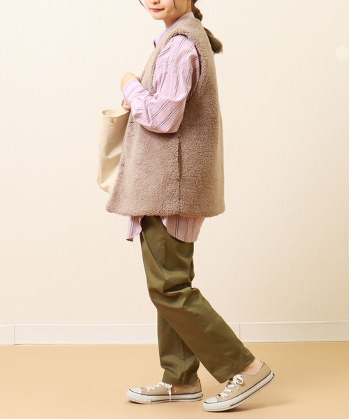 libelle more（リベル モア）の「ボアベスト（ベスト・レディース・ブラック/カーキ/モカ/グレイッシュベージュ・M/L）」の20枚目の写真