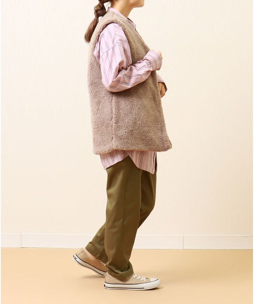 libelle more（リベル モア）の「ボアベスト（ベスト・レディース・ブラック/カーキ/モカ/グレイッシュベージュ・M/L）」の22枚目の写真