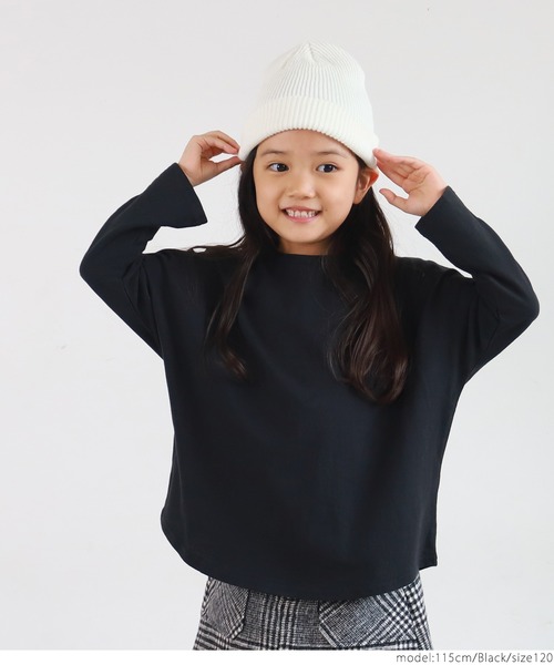 coca（coca）（コカ）の「キッズ カットソー ドルマンスリーブ ロンT（Tシャツ/カットソー・キッズ・ブラック/ライトピンク/ライトベージュ・100/110/120/130）」の5枚目の写真