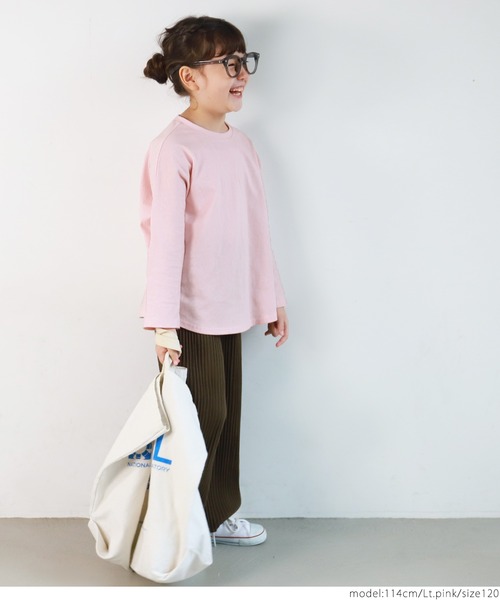 coca（coca）（コカ）の「キッズ カットソー ドルマンスリーブ ロンT（Tシャツ/カットソー・キッズ・ブラック/ライトピンク/ライトベージュ・100/110/120/130）」の11枚目の写真