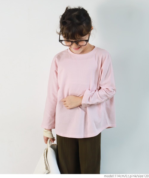 coca（coca）（コカ）の「キッズ カットソー ドルマンスリーブ ロンT（Tシャツ/カットソー・キッズ・ブラック/ライトピンク/ライトベージュ・100/110/120/130）」の12枚目の写真