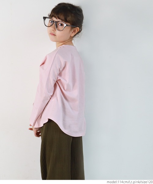 coca（coca）（コカ）の「キッズ カットソー ドルマンスリーブ ロンT（Tシャツ/カットソー・キッズ・ブラック/ライトピンク/ライトベージュ・100/110/120/130）」の13枚目の写真