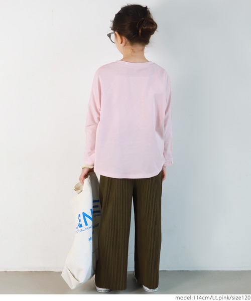 coca（coca）（コカ）の「キッズ カットソー ドルマンスリーブ ロンT（Tシャツ/カットソー・キッズ・ブラック/ライトピンク/ライトベージュ・100/110/120/130）」の14枚目の写真