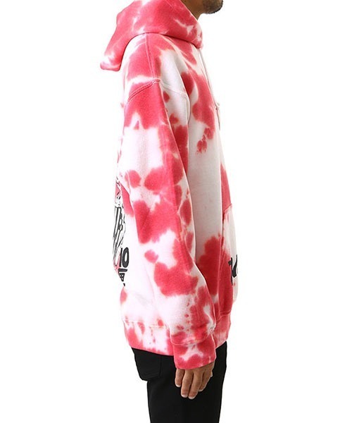 TENBOX（テンボックス）の「TENBOX / テンボックス：T TIGHT DIE HOODIE：T-TIGHT-DIE-HOODIE[ARK]（パーカー・メンズ・ピンク系その他・M）」の3枚目の写真
