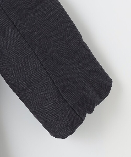 ハウンドトゥース&グレンチェックロングダウンコート