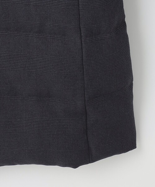 ハウンドトゥース&グレンチェックロングダウンコート