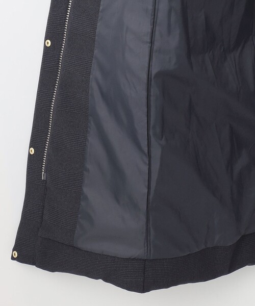 ハウンドトゥース&グレンチェックロングダウンコート