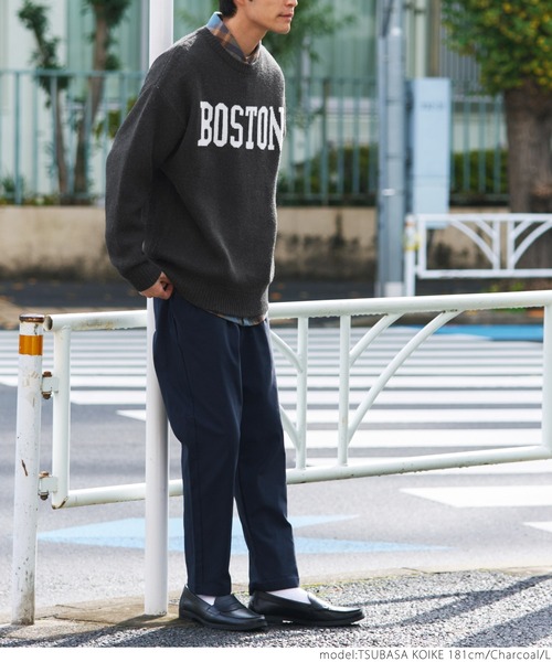 coca（coca）（コカ）の「メンズジャガードロゴニットトレーナー（ニット/セーター・メンズ・チャコールグレー/グレー・M/L/XL）」の17枚目の写真
