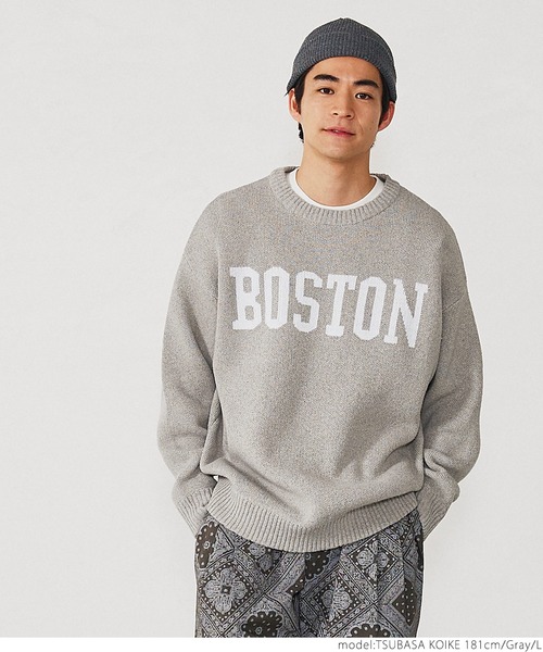 coca（coca）（コカ）の「メンズジャガードロゴニットトレーナー（ニット/セーター・メンズ・チャコールグレー/グレー・M/L/XL）」の10枚目の写真