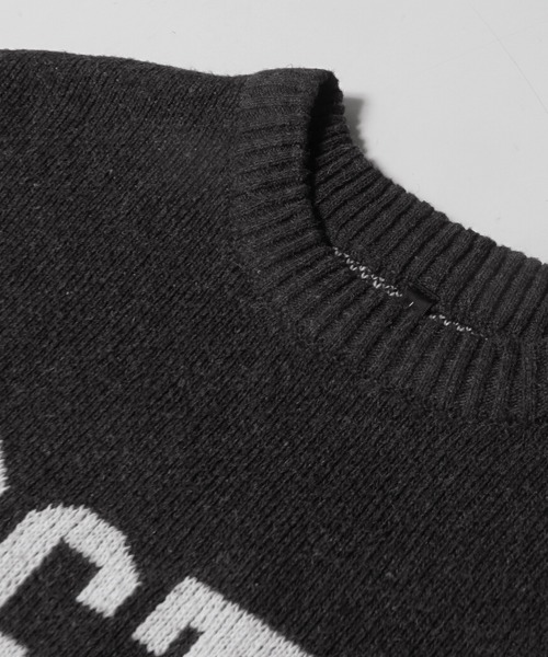 coca（coca）（コカ）の「メンズジャガードロゴニットトレーナー（ニット/セーター・メンズ・チャコールグレー/グレー・M/L/XL）」の7枚目の写真