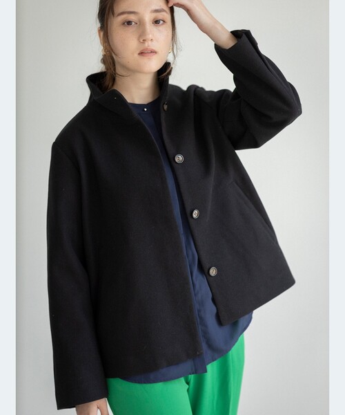 THE SHOP TK （ザ ショップ ティーケー ）の「◆ウールライクスタンドカラーショートコート（その他アウター・レディース・ブラウン系/ライトベージュ/ブラウン系その他/ブラック・11/14/13/12）」の18枚目の写真