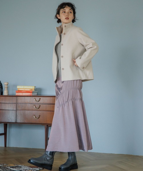 THE SHOP TK （ザ ショップ ティーケー ）の「◆ウールライクスタンドカラーショートコート（その他アウター・レディース・ブラウン系/ライトベージュ/ブラウン系その他/ブラック・11/14/13/12）」の13枚目の写真