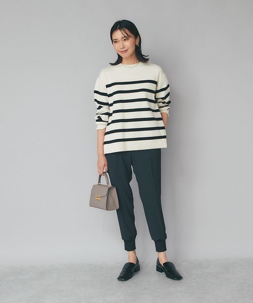 RIVE DROITE（リヴドロワ）の「大人のリラックス感を演出/裾リブジョガーパンツ（その他パンツ・レディース・オフホワイト/ブラック・36/38）」の6枚目の写真