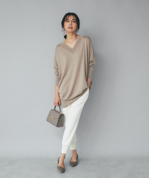 RIVE DROITE（リヴドロワ）の「大人のリラックス感を演出/裾リブジョガーパンツ（その他パンツ・レディース・オフホワイト/ブラック・36/38）」の18枚目の写真