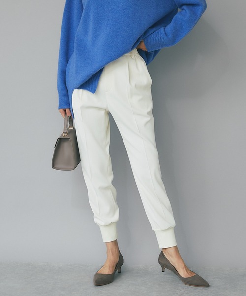RIVE DROITE（リヴドロワ）の「大人のリラックス感を演出/裾リブジョガーパンツ（その他パンツ・レディース・オフホワイト/ブラック・36/38）」の3枚目の写真