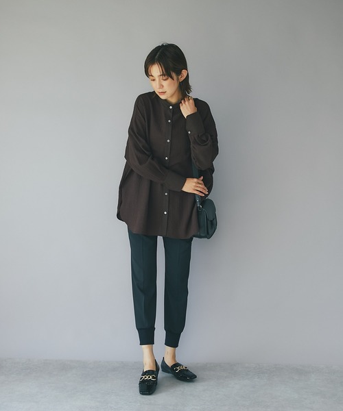 RIVE DROITE（リヴドロワ）の「大人のリラックス感を演出/裾リブジョガーパンツ（その他パンツ・レディース・オフホワイト/ブラック・36/38）」の21枚目の写真