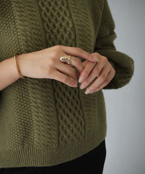 CLEIO（クレイオ）の「【cheriella】2wayティアドロップフォークリング（リング・レディース・シルバー/ゴールド・FREE）」の10枚目の写真