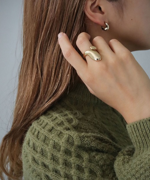 CLEIO（クレイオ）の「【cheriella】2wayティアドロップフォークリング（リング・レディース・シルバー/ゴールド・FREE）」の9枚目の写真