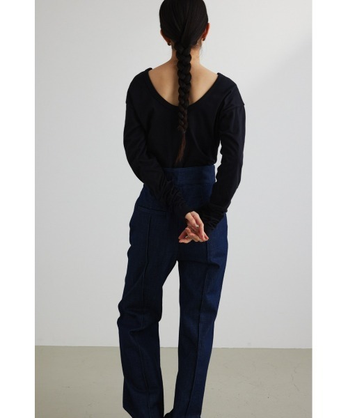 STYLEMIXER（スタイルミキサー）の「Organic cotton バックオープンロンT（Tシャツ/カットソー・レディース・ブラック/ピンク/ホワイト・FREE）」の16枚目の写真