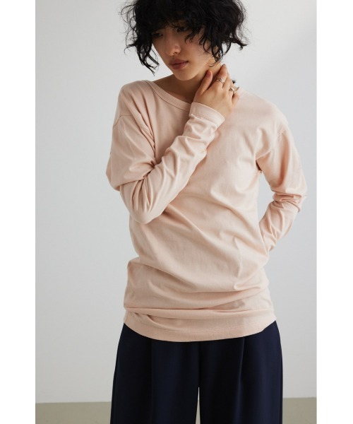 STYLEMIXER（スタイルミキサー）の「Organic cotton バックオープンロンT（Tシャツ/カットソー・レディース・ブラック/ピンク/ホワイト・FREE）」の20枚目の写真