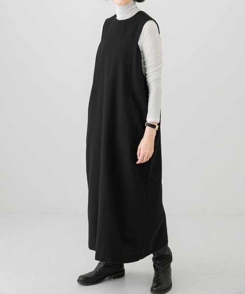 かぐれ（カグレ）の「ウールコットンクルーネックワンピース